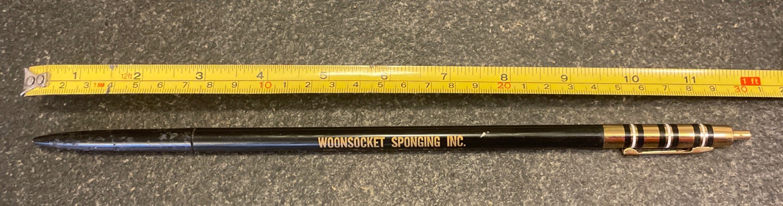 VTG Woonsocket Sponging Cap Activated ROCKET Ballpoint Pen Rhode Island 12”