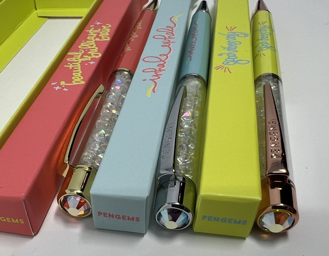PenGems GOOD VIBES ONLY Box Set of 3 Ballpoint Pens New Open Box