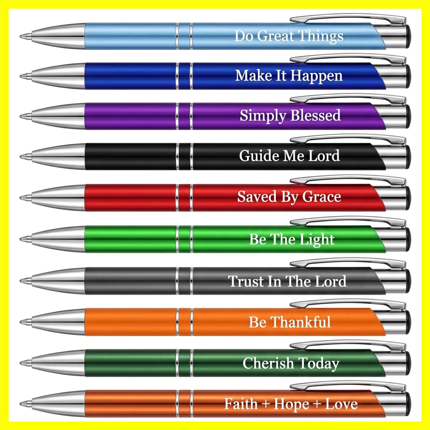 10 Pcs Bible Verse Pens, Inspirational Christian Scripture Ballpoint Pens, Sm…