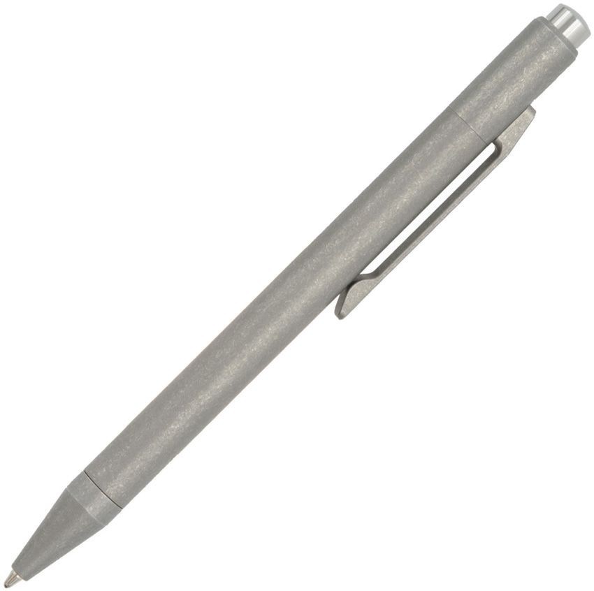 Ketuo Pen Push-To-Deploy Stonewashed Titanium Construction With Pocket Clip
