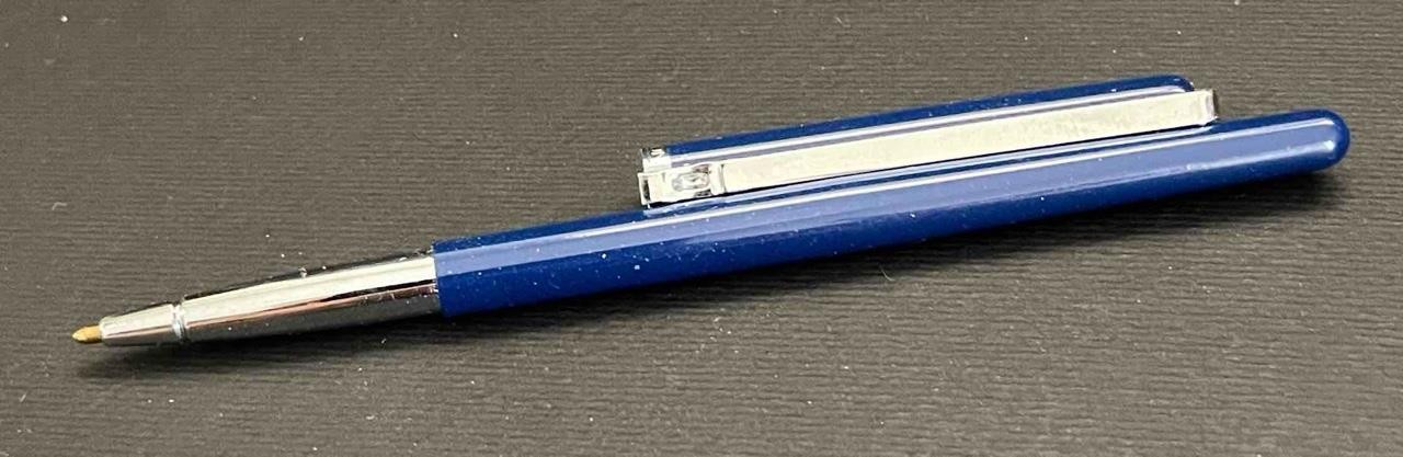 Vintage Ronson Blue Enamel Roller ball Pen Made In Germany With 3 Refills