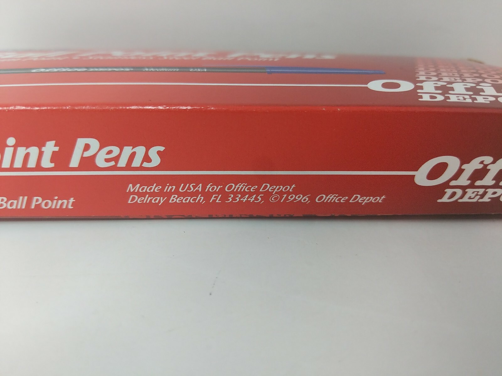 DRY Office Depot 1996 Ball Point Pens Blue Ink Made in USA VTG 1990s Office Prop