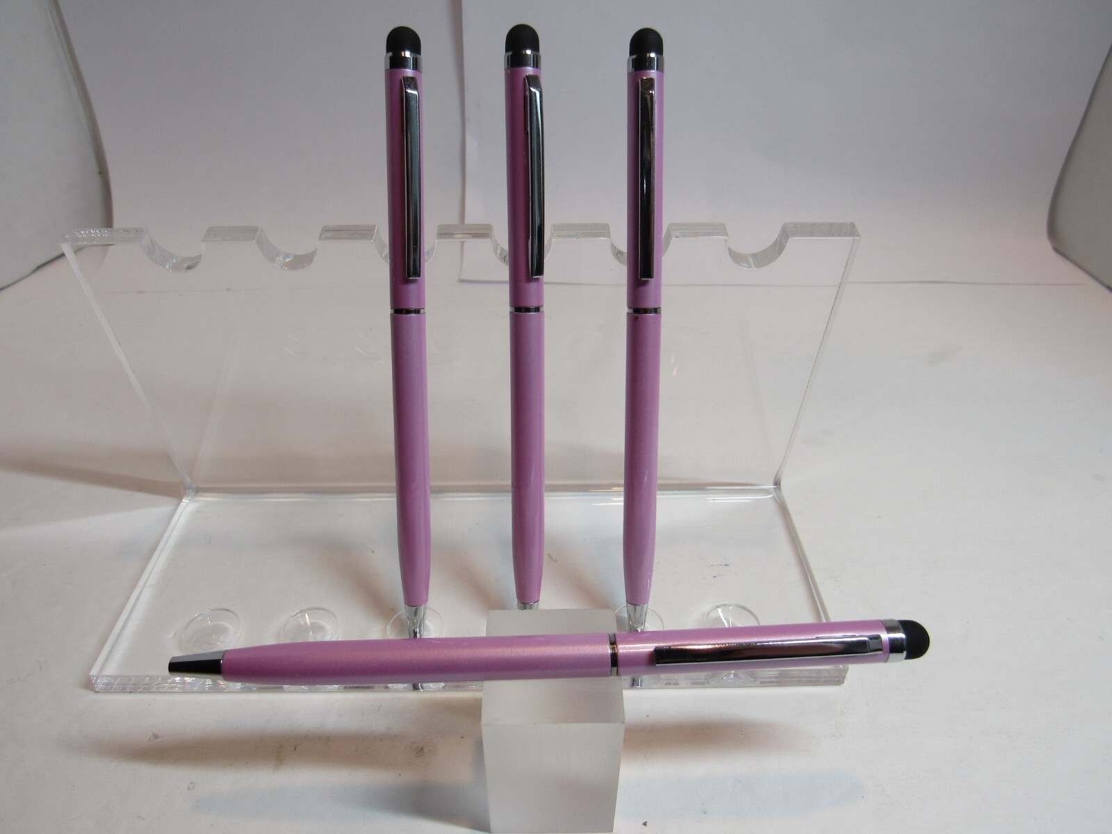 LOT OF 4 TERZETTI COSMO-PINK SLIM BALLPOINT PEN-CONDUCTIVE TOP