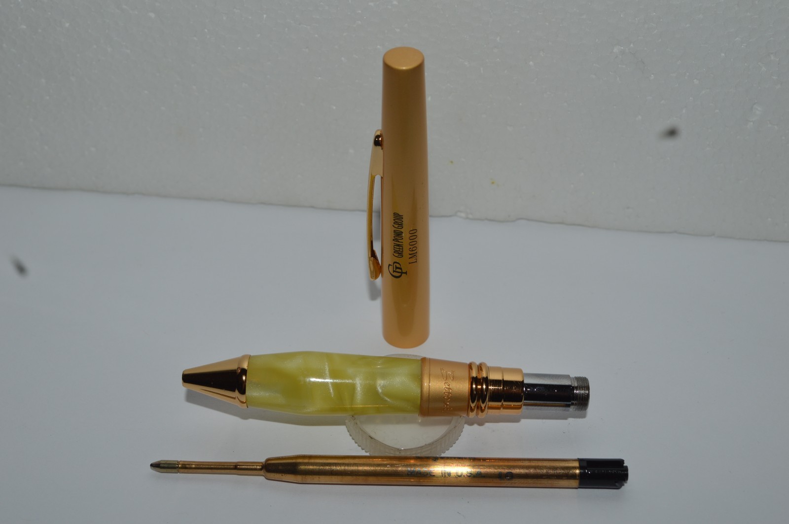 BETTONI LM6000 Ballpoint Gel Pen Green Pond Group Salesman’s Sample New Old SToc
