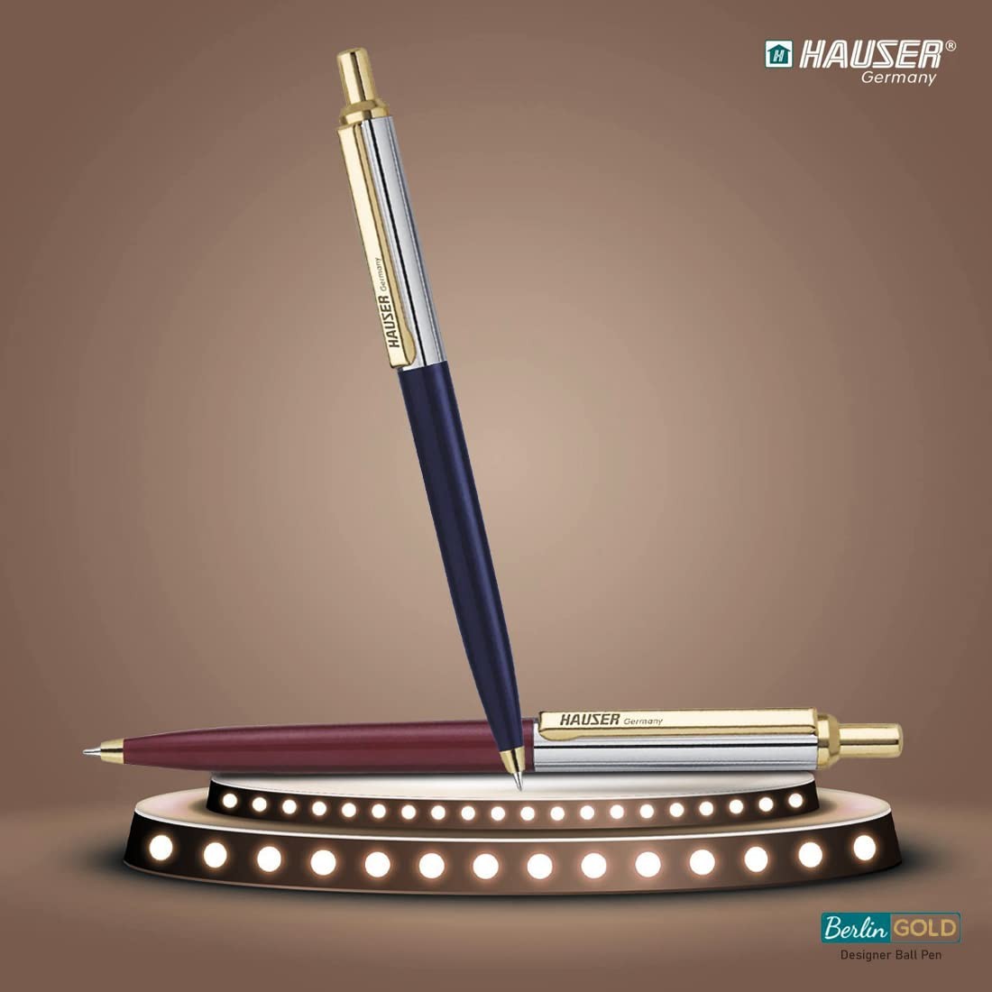 Hauser Germany Berlin Gold Designer Ball Pen For Smudge Free Writing With FS