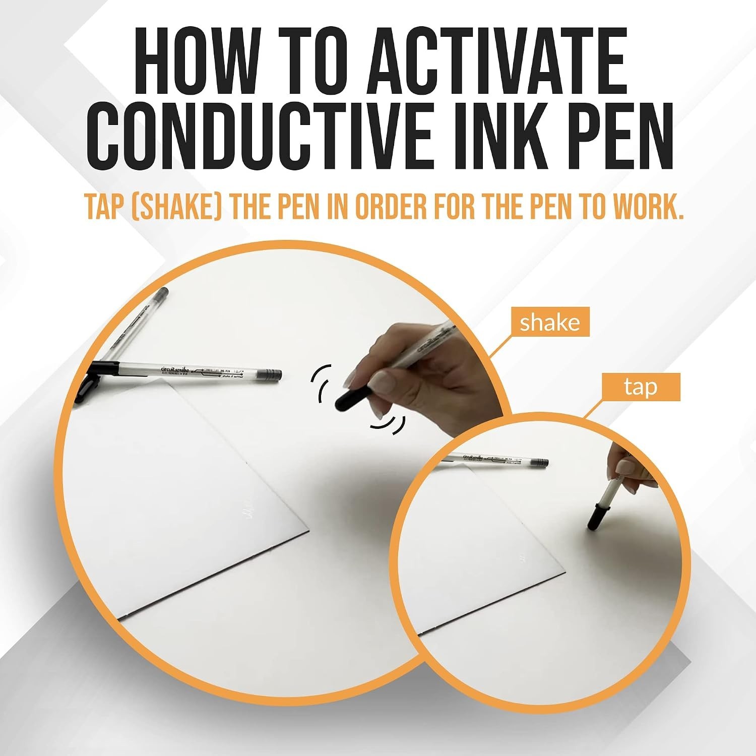 Non-toxic Silver Ink Rollerball Pens (10 Pack)