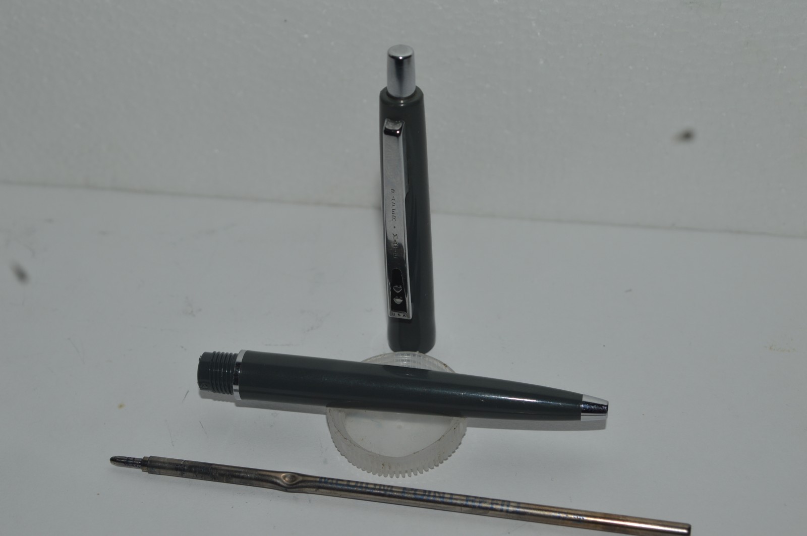 Paper Mate #355 MALIBU Ballpoint Pen Dark Gray Color Made In USA Circa 1980’s