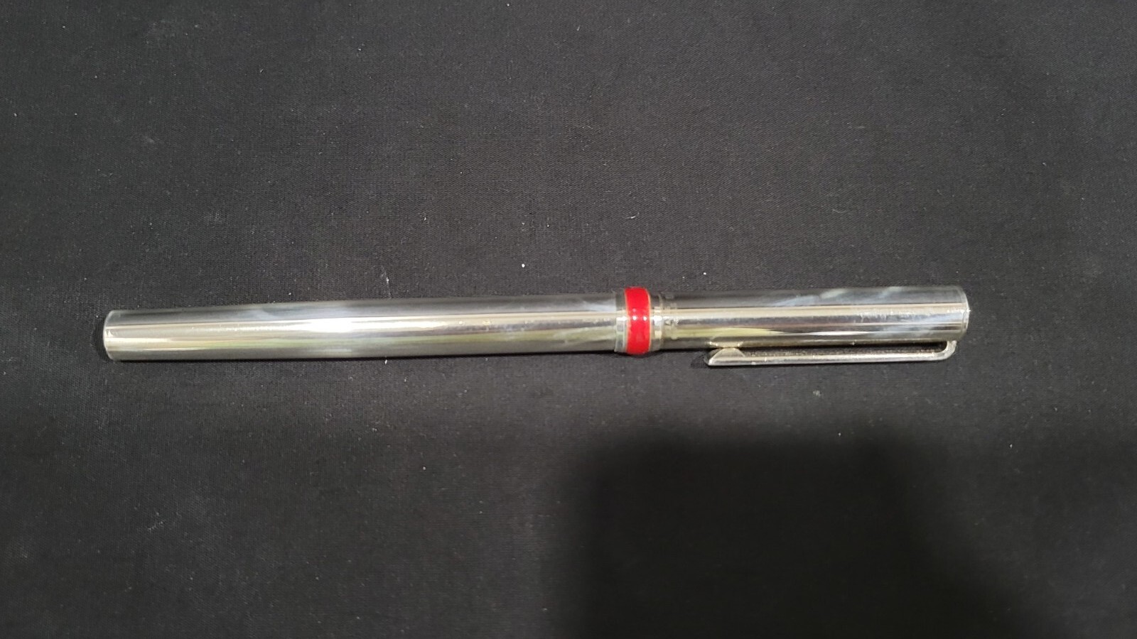 Tiffany & Co. 925 Sterling Silver Ballpoint Pen with Red Enamel