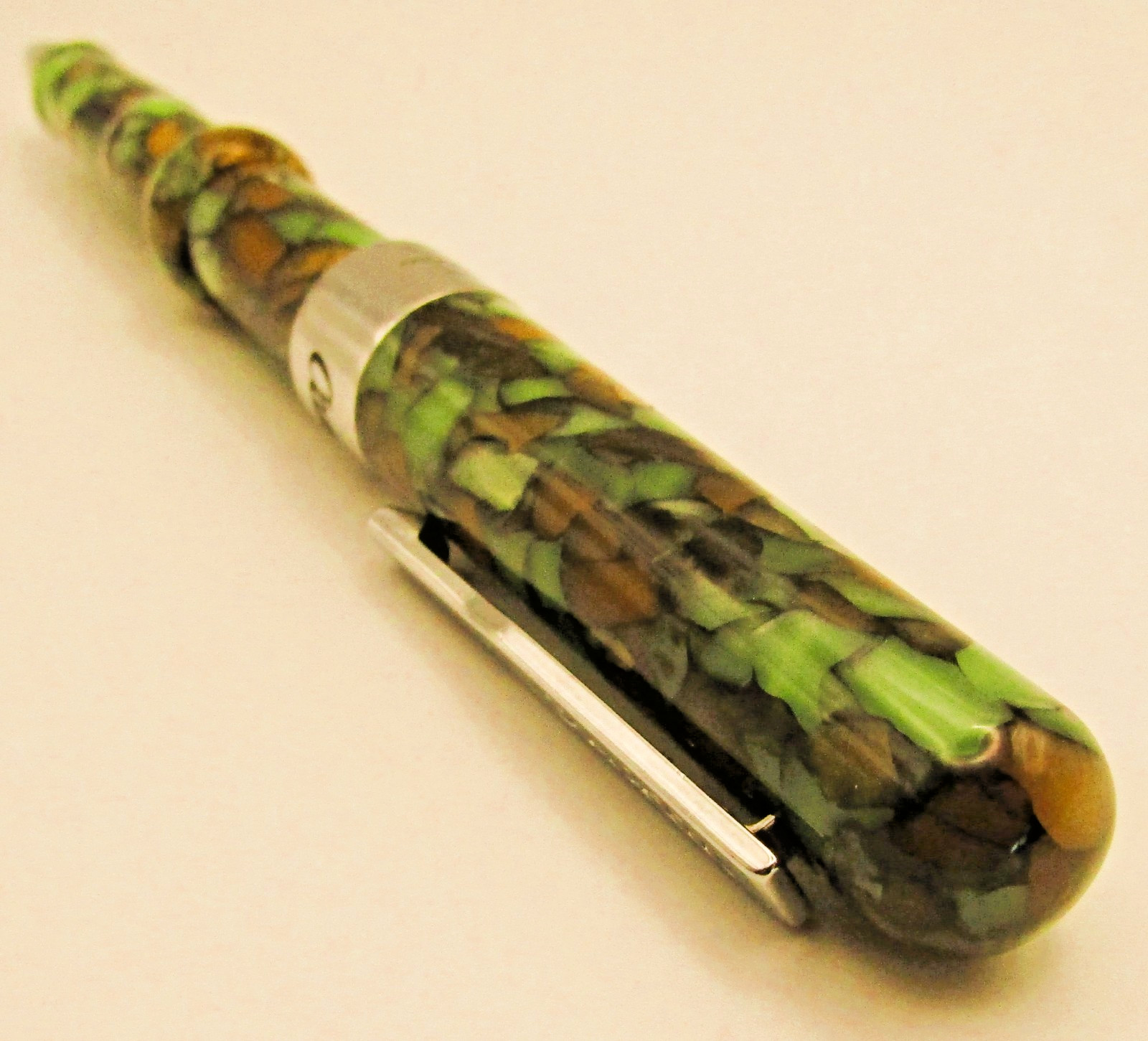 Conklin Mark Twain Crescent Collection Ballpoint Pen Spring Green Colorway