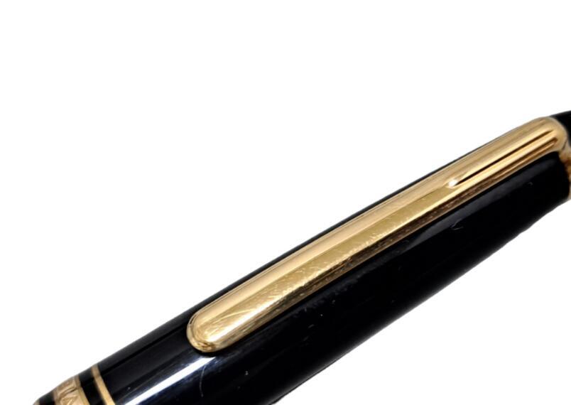 From Japan Authentic MONT BLANC Meisterstuck Ballpoint Pen Black GP Gold UNISEX