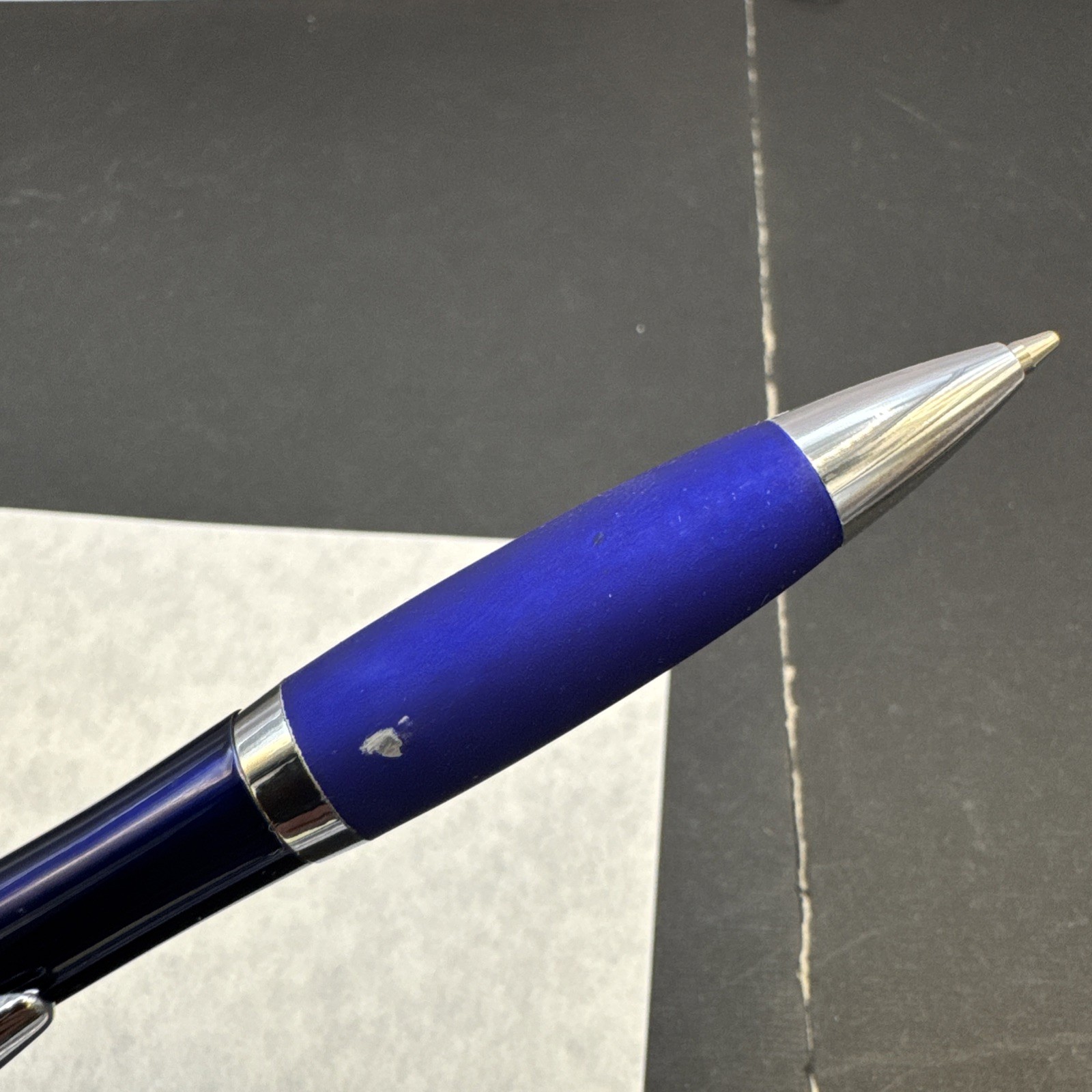 Atlas Air Promotional Blue Ballpoint Pen Rubber Grip Retractable Advertising