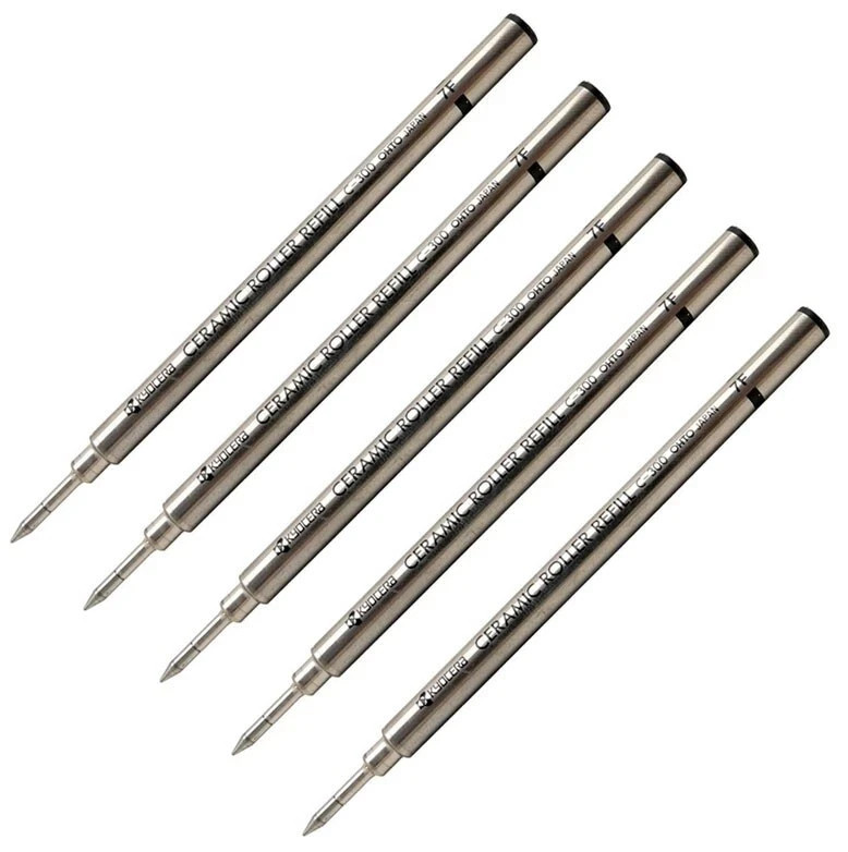 5 Set KYOCERA OHTO Ceramic Roller Ballpoint Pen Refill for C-300 Black JPN