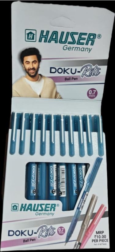 Hauser DOKU-Rite Ball Pen With Comfortable Grip For Smudge Free Writing FS