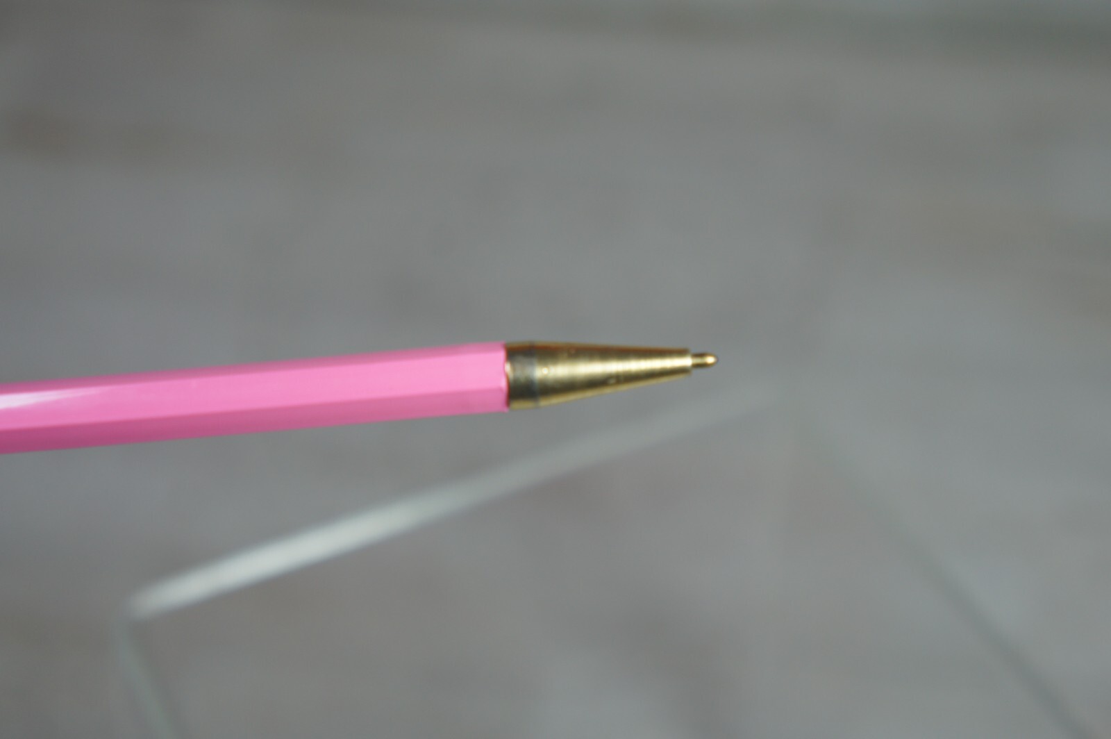Vintage Blue Riter New York Pencil Co Pen Pink Brass 5″ *Dry Ink*
