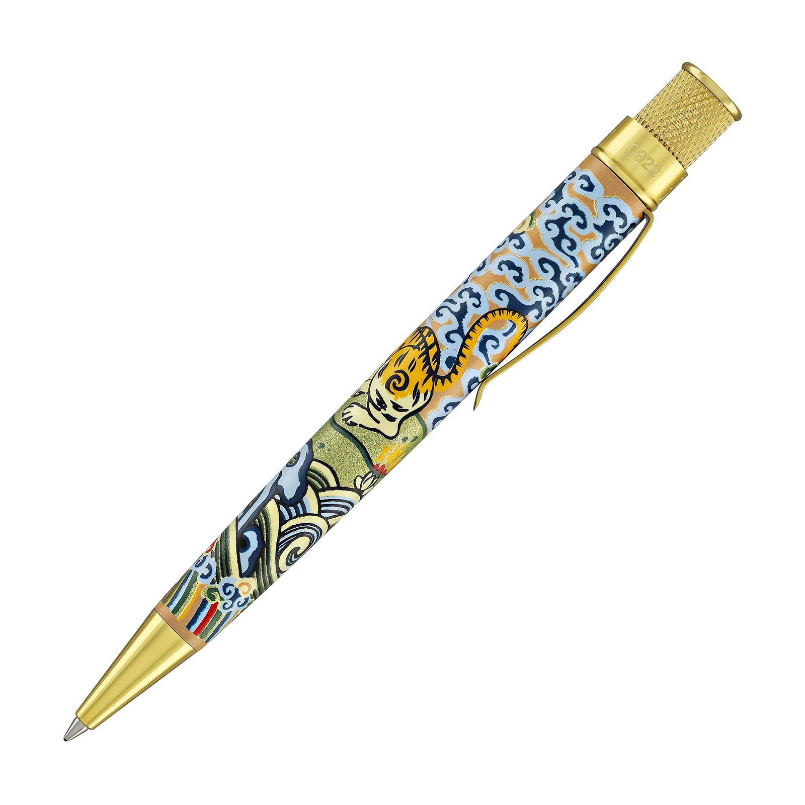 Retro 51 Tornado Metropolitan Rollerball in Chinese Tiger Rank Badge -NEW in Box