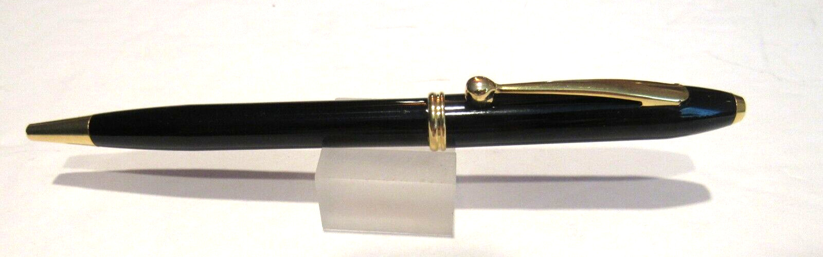 LOT of 4 TERZETTI Centura Model Metal Click Top Slim Black/GT Ballpoint Pen