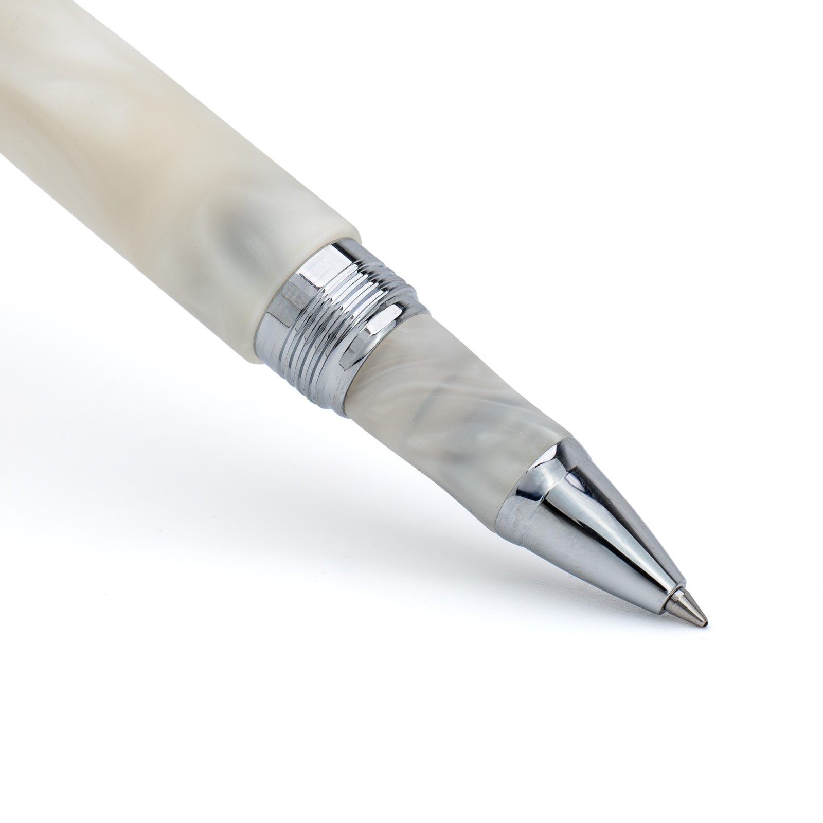 Conklin 1898 Spectra Fusion Rollerball Pen in White w/ Chrome Trim – Limited Ed.