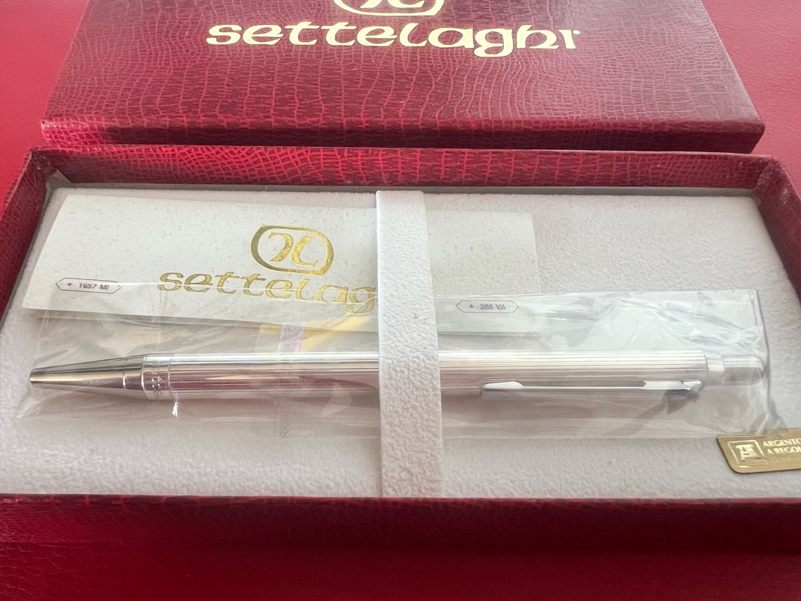 Settelaghi Silver 925 Solid Ballpoint Pen Personal Window 4