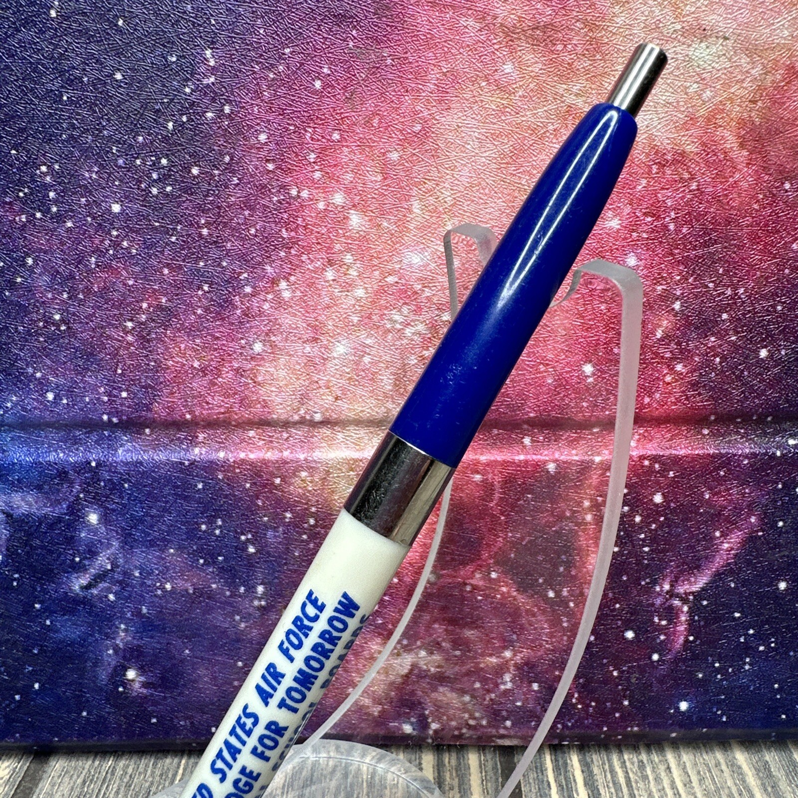 Vintage United States Air Force Blue White Advertisement Pen