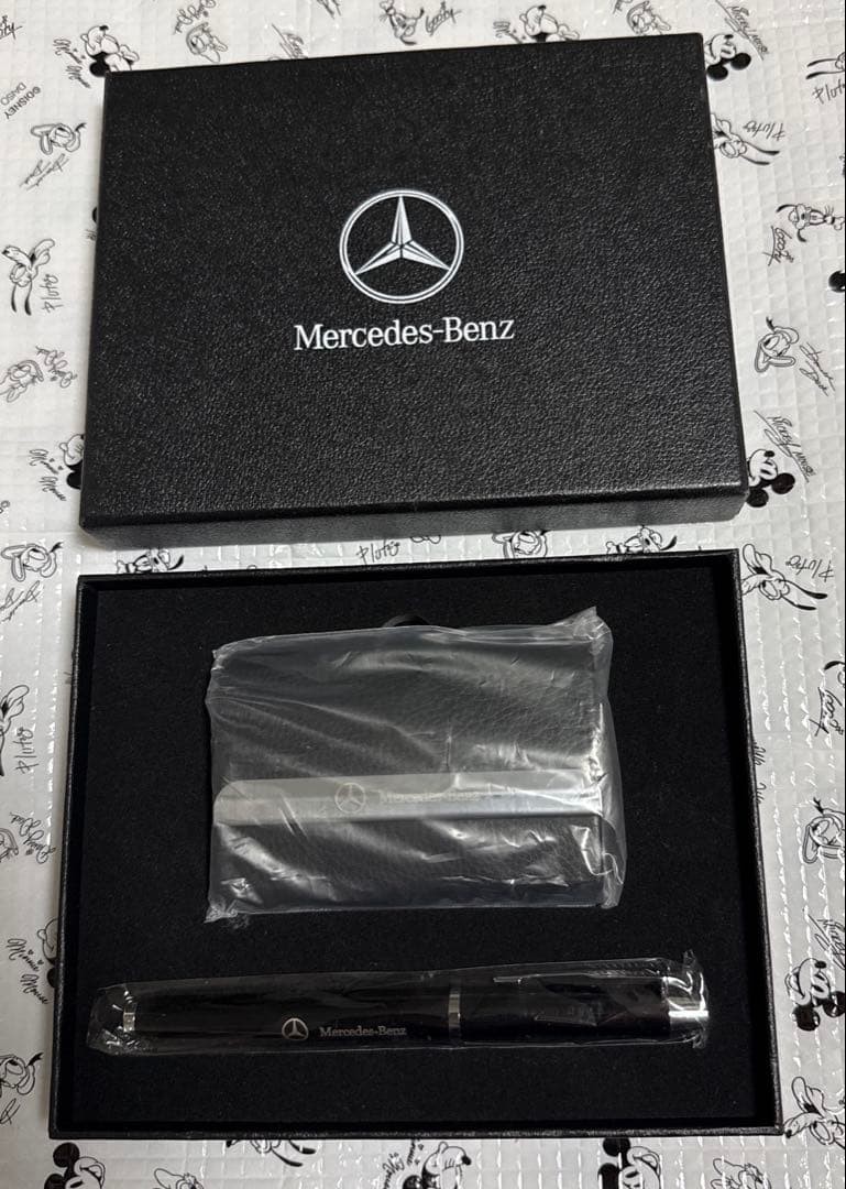 Mercedes Benz original pen and card case set novelty #8cd3f8
