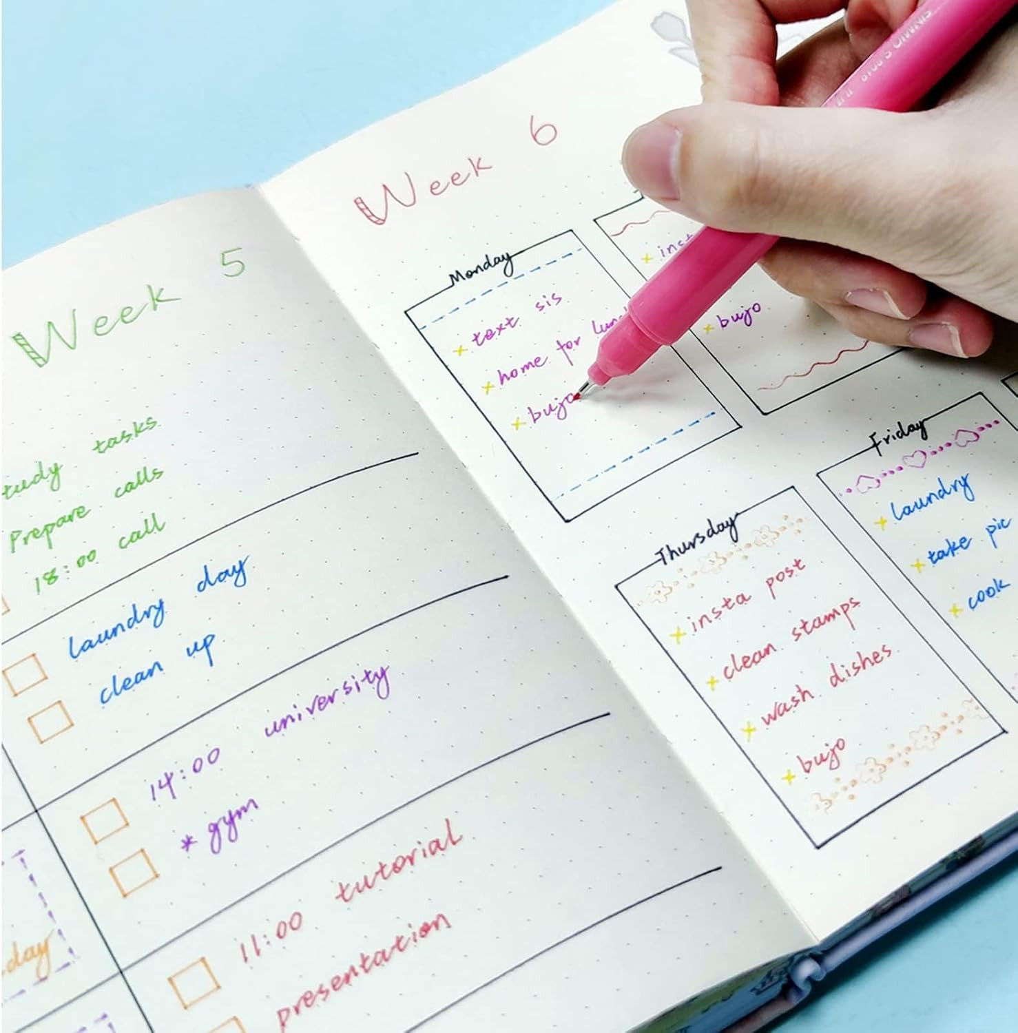 8PCS Curve Highlighter Pen for Note Taking, Dual Tip Pens with 8 Different Curve