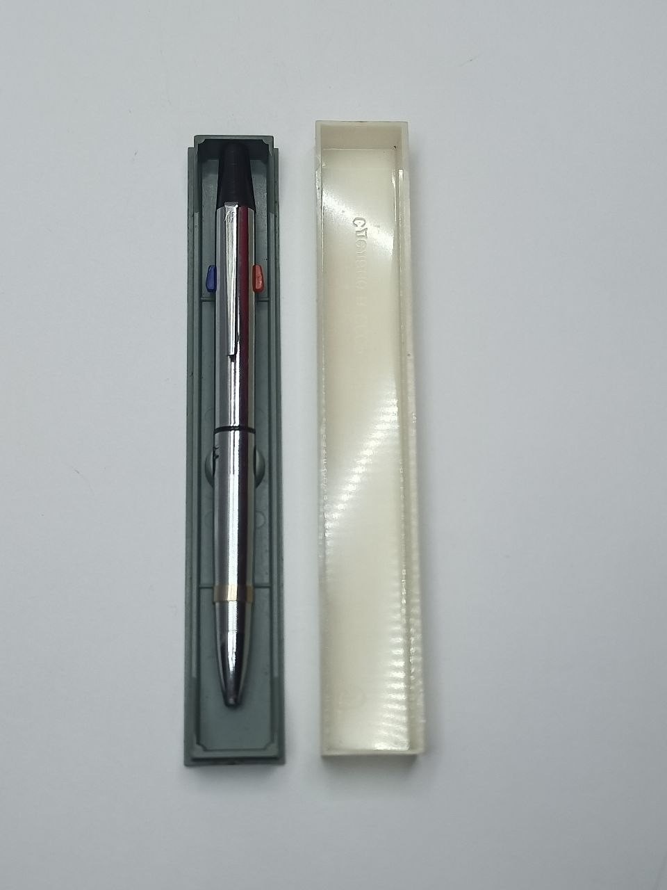 USSR Ballpoint Pen Two-Color Metal 1990 Good Condition