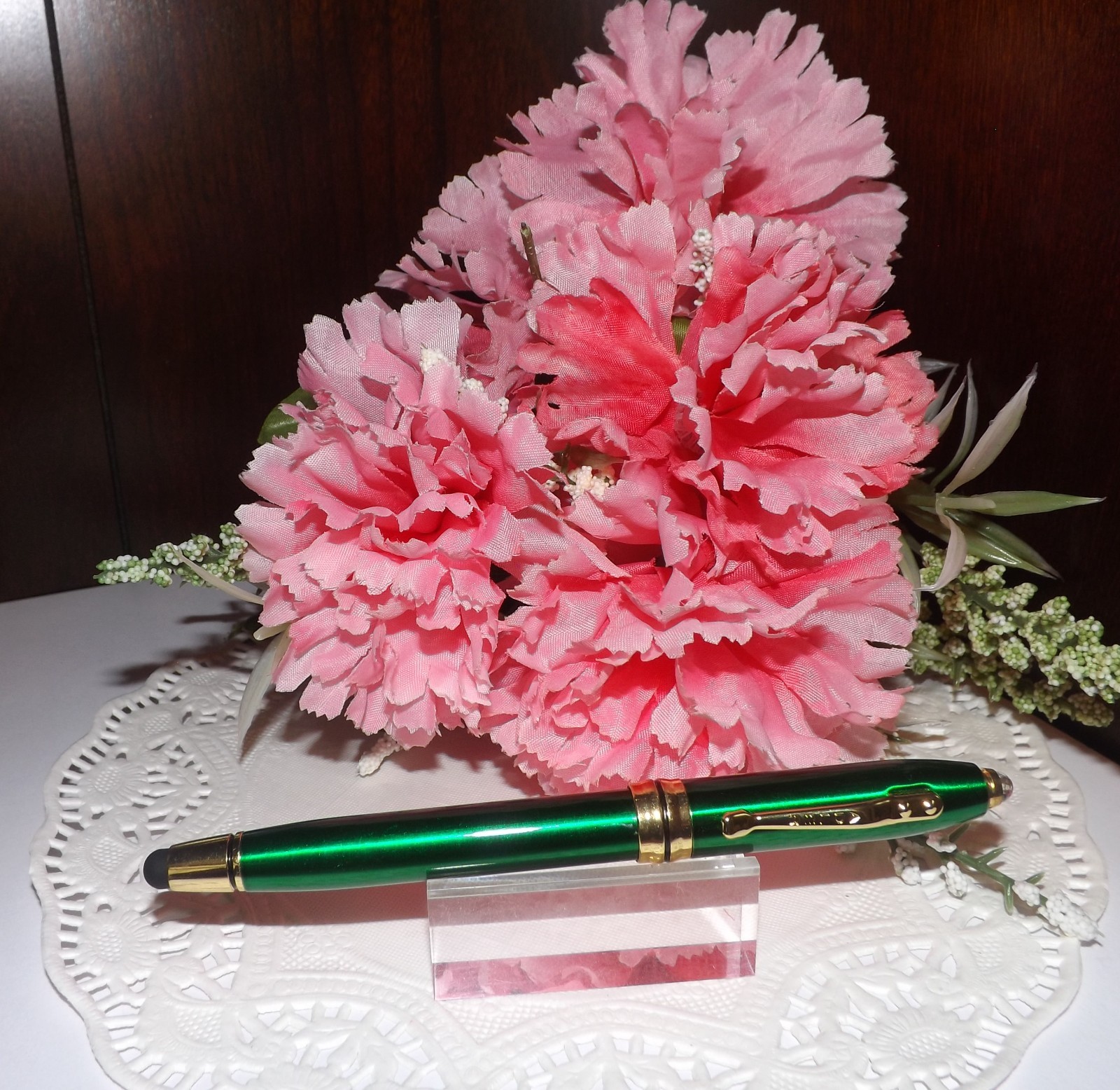 3 in 1 Royale Excel Tech Green Ballpoint Stylus LED Adler Pen (HIGH QUALITY)