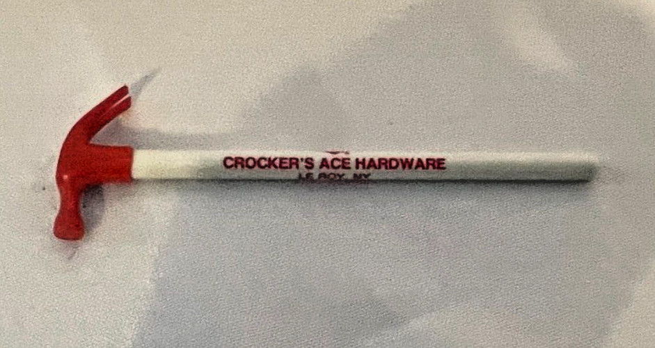 Vintage Hammer Pen Crockers Ace Hardware Leroy New York Ink is dried out