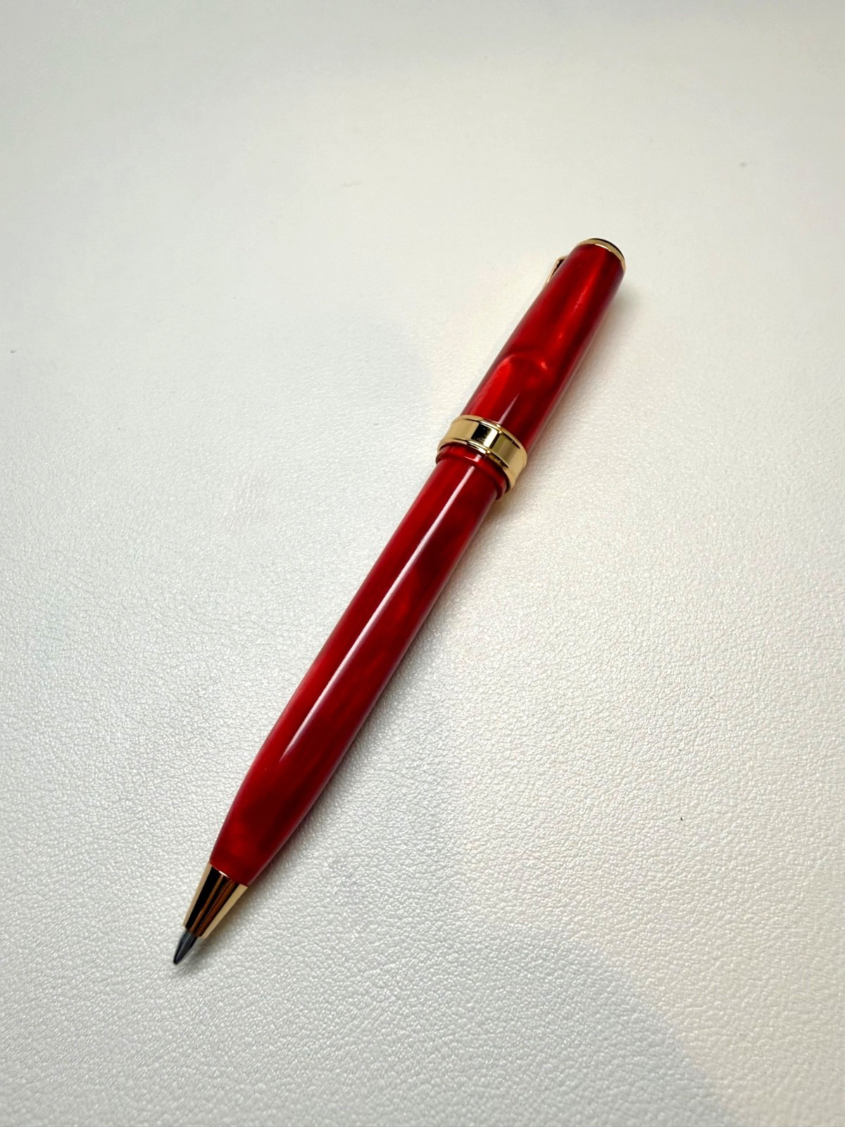 Levenger True Writer Bordeaux Red Ballpoint Pen Gold Trim NEW Levenger Refills