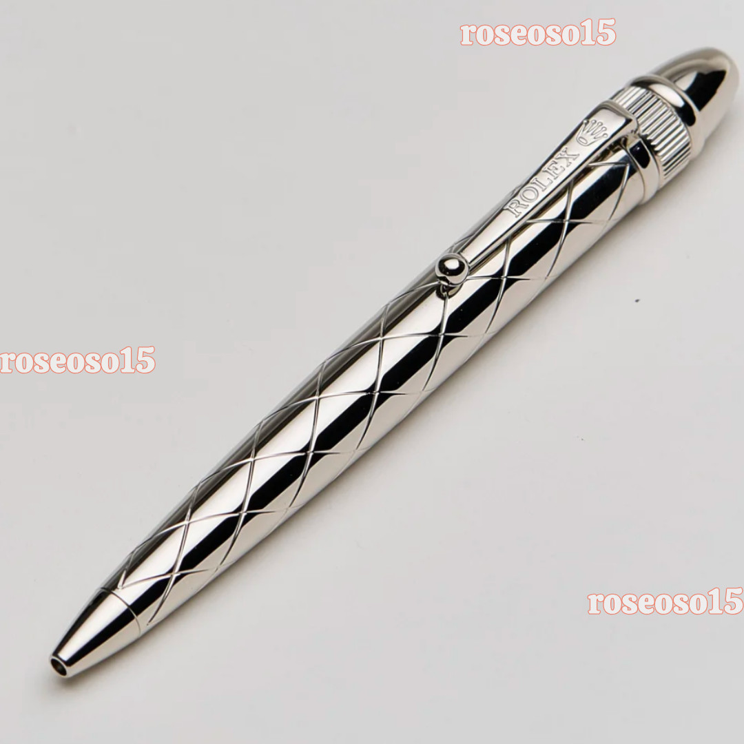 🔥 Rolex Imperial Silver Signature Pen Finish Ballpoint Pen New Perfect Gift Bid