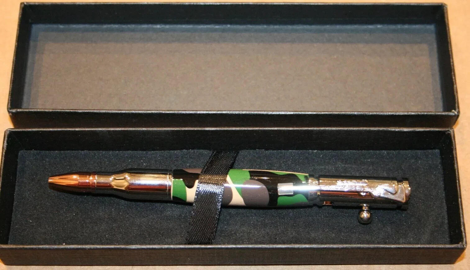 Tekto Penfire Pen Bolt Action Rifle Bullet Point Camo Collectible Ballpoint Blue