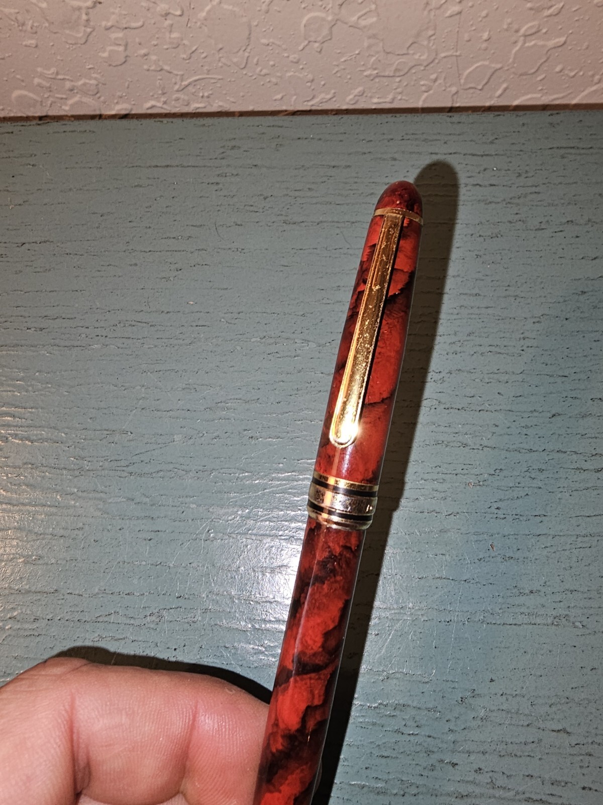 Vintage Lodis Executive Pen-23.5KT Electroplate,Brass Barrel, Clip-Very Good