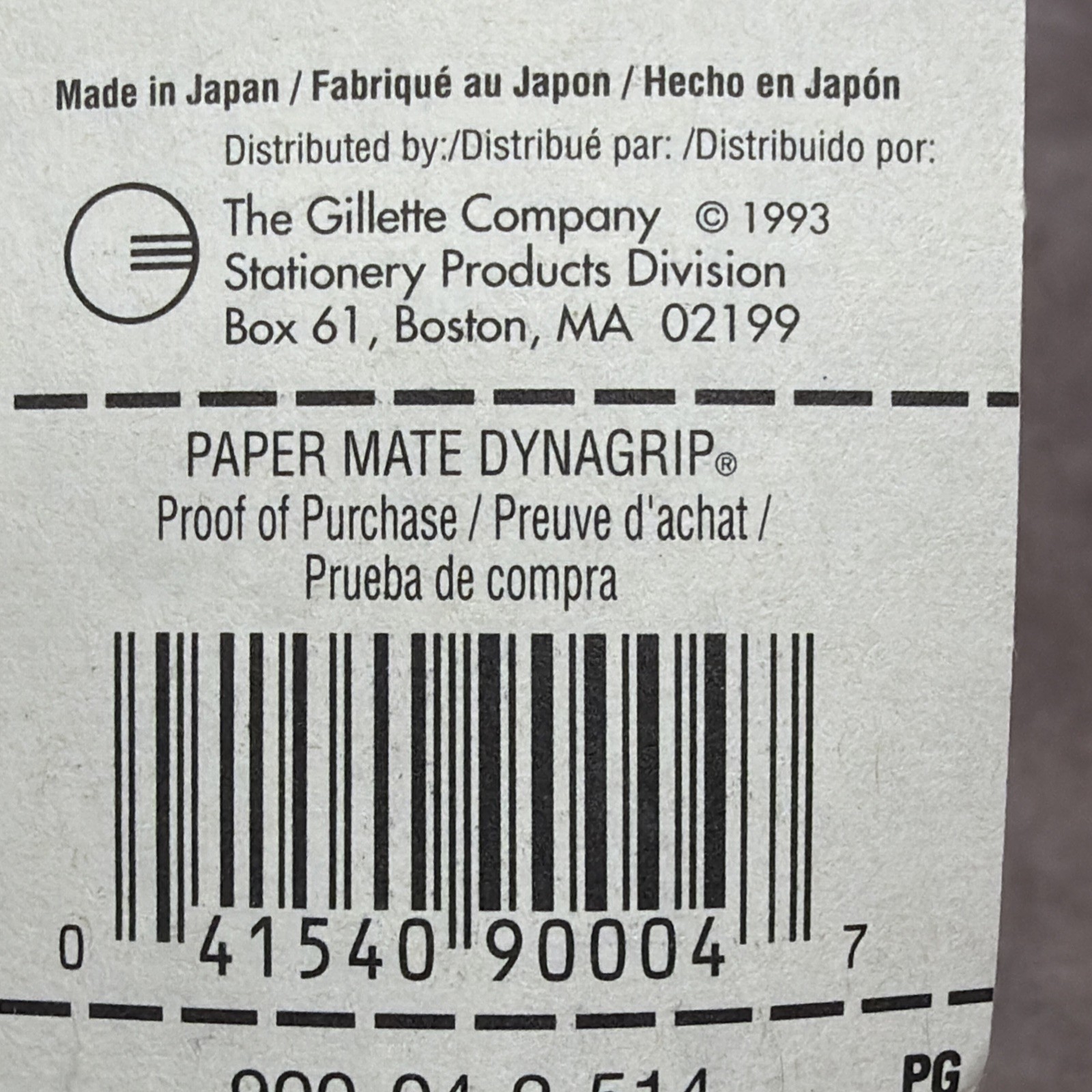 Paper Mate DynaGrip RT50 Ball Point Pen Medium Point Silver Barrel Blue Ink 1993