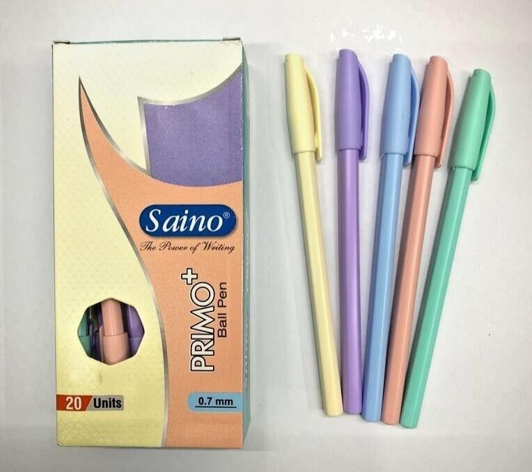 Saino Primo Plus Ball Pen (Pack Of 20 Pens)|Blue Preferred by Students for Exam