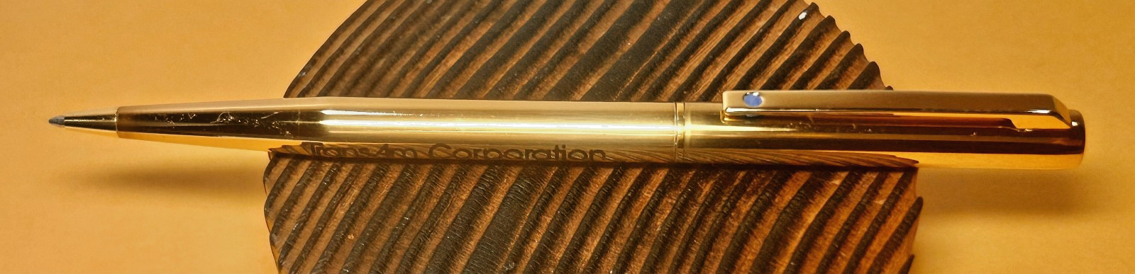 1986 Ritepoint CHROMATIC Salesman Sample CR7720 Brass PANASONIC Adv. Pen