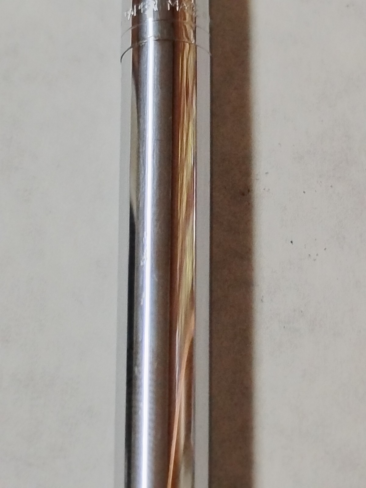 Vintage PAPER MATE Profile Slim Grip Ballpoint Pen All Chrome Made In Mexico #C6