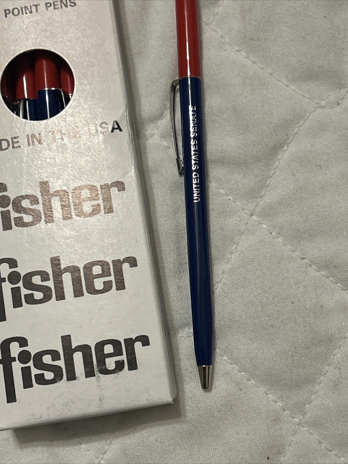 (12) Vintage Pen United States Senate Red White Blue Retractable Government USA