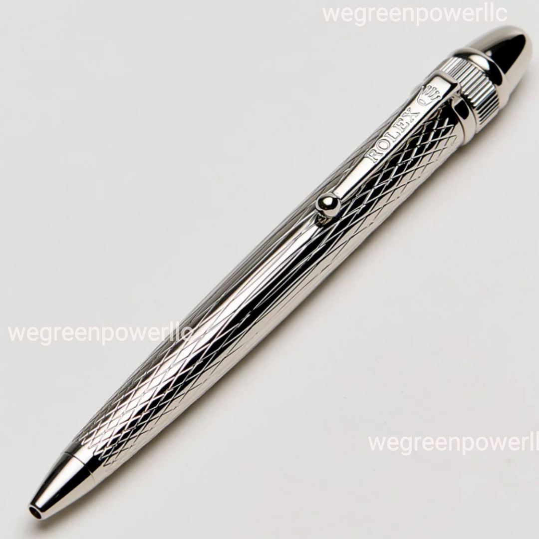 HOT Rolex Silver Diamond Style Palladium Finish Ballpoint Pen New w Box VIP Gift