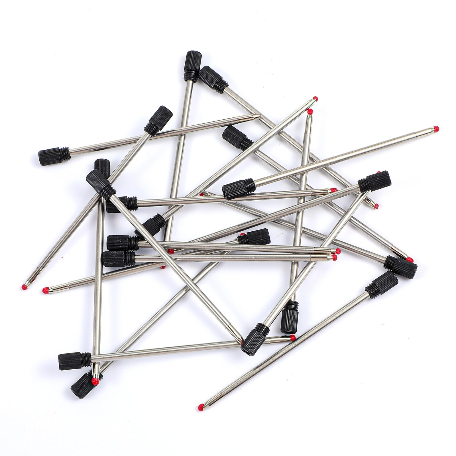 20PCS 2.75in Ballpoint Pen Refills, 1mm Medium Tip Black Ink Refill Replaceable
