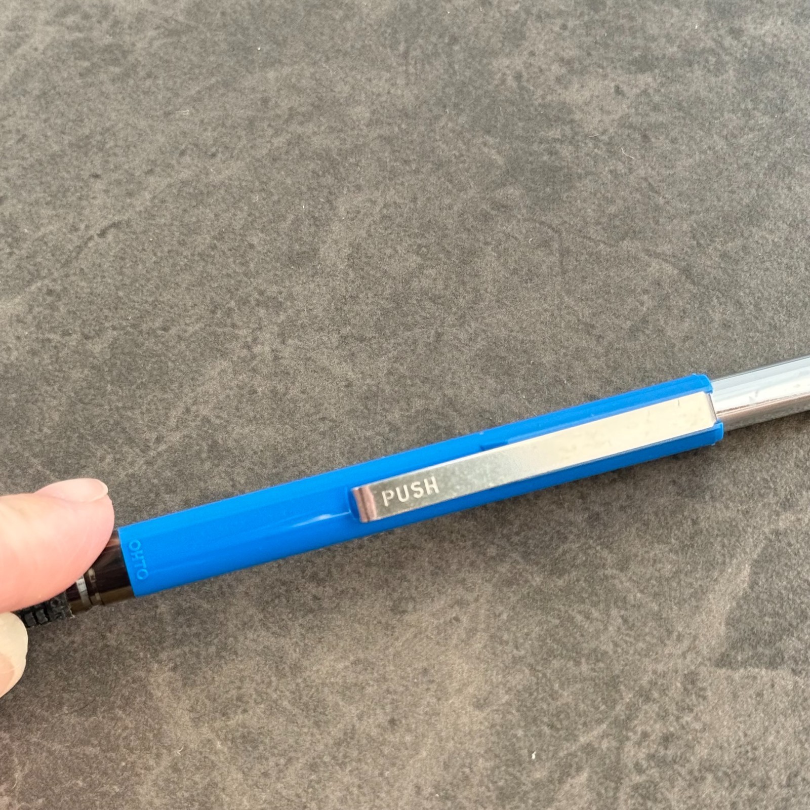 Niji Grip 500 Ballpoint Pen Blue w/ Black Ink, Japanese Stationery, NEEDS REFILL