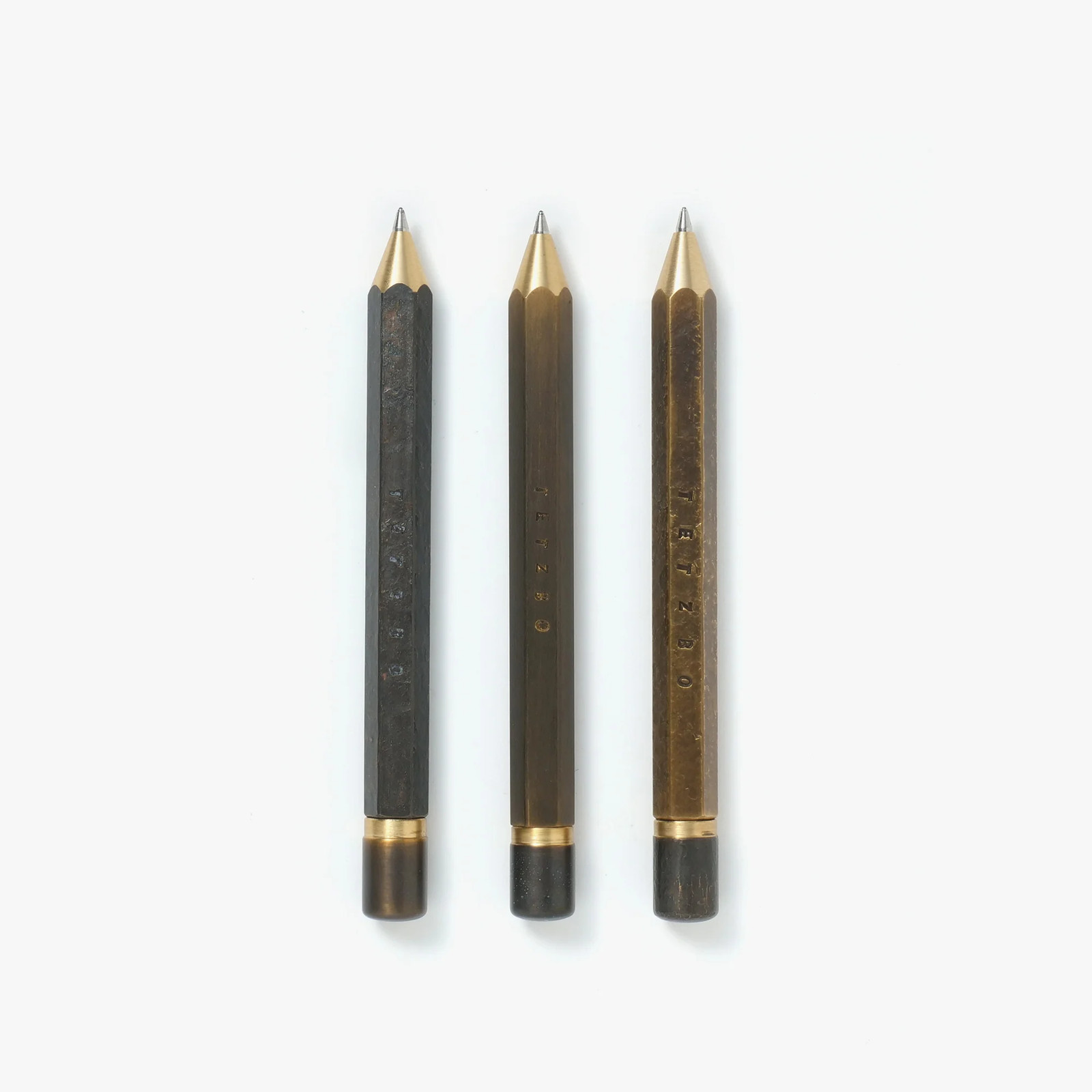 CHIBIEN Z Brass Ballpoint Pen 0.7mm Black Ink Japan TETZBO Kakimori
