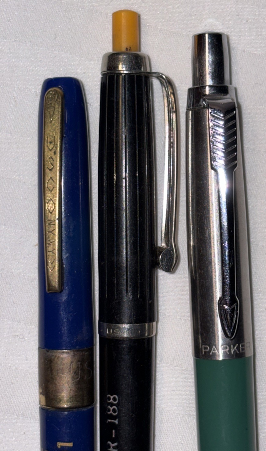 Vintage Ballpoint Pen Lot Parker, Scripto, Ballerina, USCO, All-Rite, Ambassador
