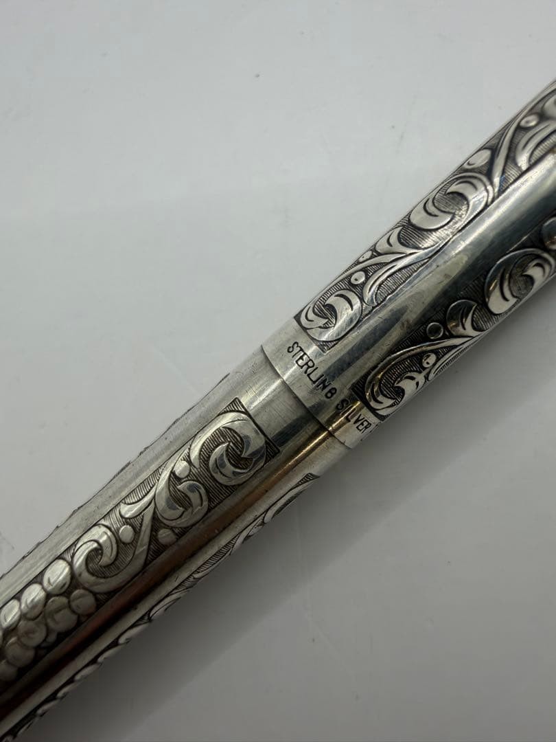 Rare Schafer Sterling Silver Solid Engraving Out Of Print Ballpoint Pen