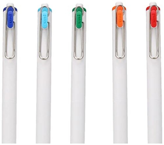 Uni Ball One, Gel Ink 0.38mm Ballpoint Pen, 8 Colors Set 1 Count (Pack of 8)
