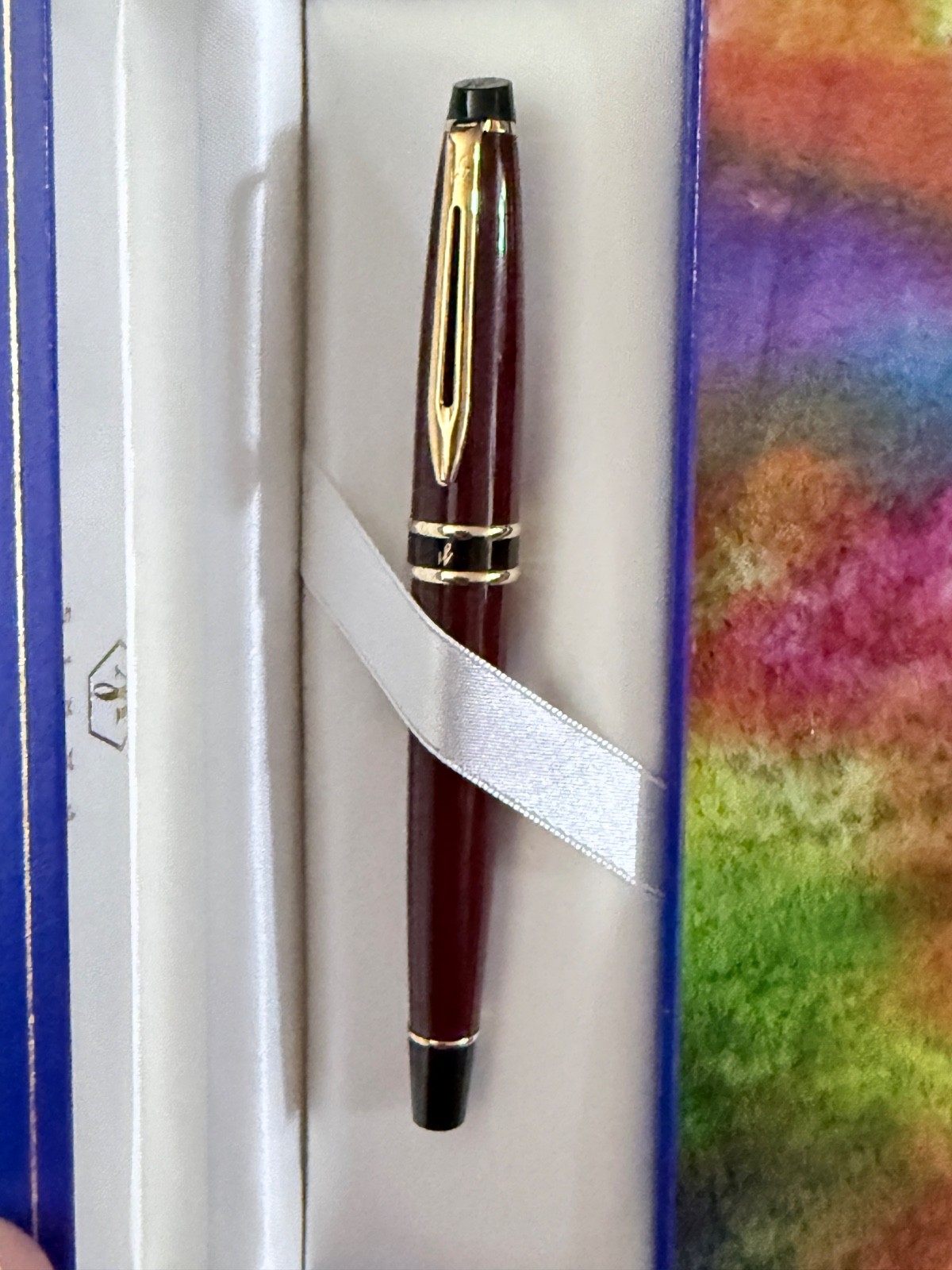 Waterman Paris Vintage X-pert Solid Burgundy Cartridge Fountain Fill Pen France