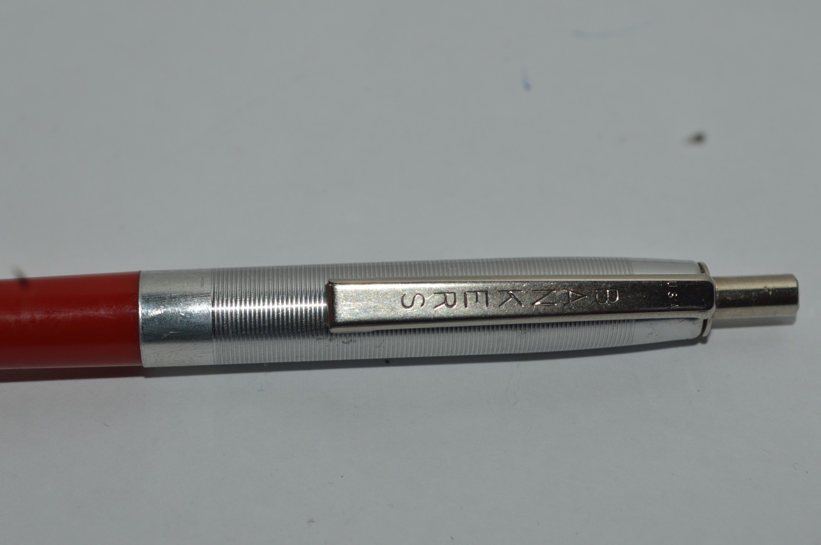 BANKERS Ballpoint Pen Red Plastic Barrel Metal Cap Made In USA Circa 1970s