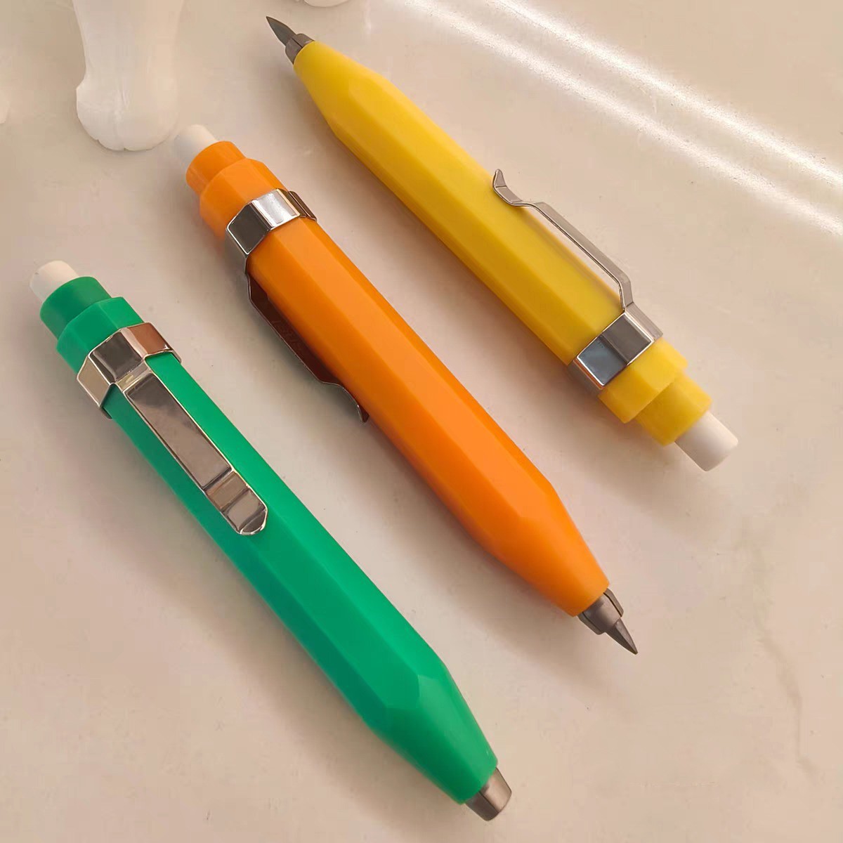 EDC Automatic Pencil HB Drafting Sketch Writing Press-Typ HDPE Titanium PEI Body
