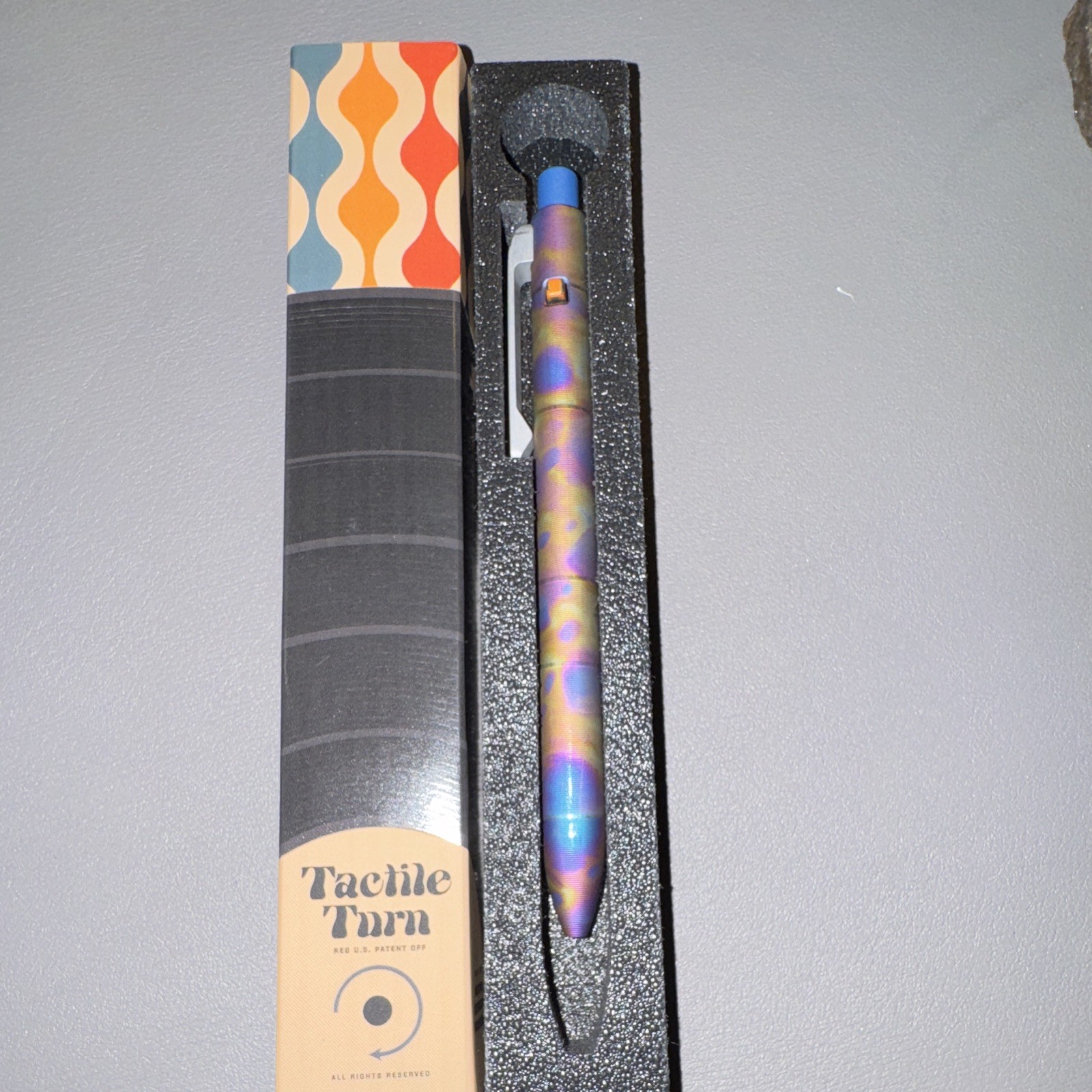 Tactile Turn GROOVE TYE DYE titanium Pen RARE