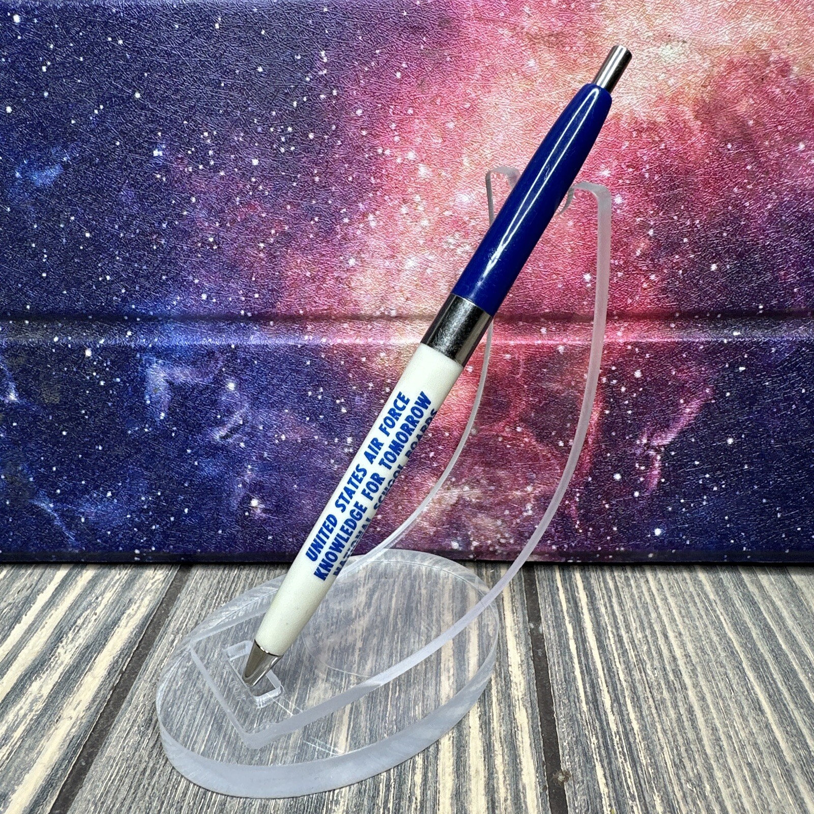 Vintage United States Air Force Blue White Advertisement Pen