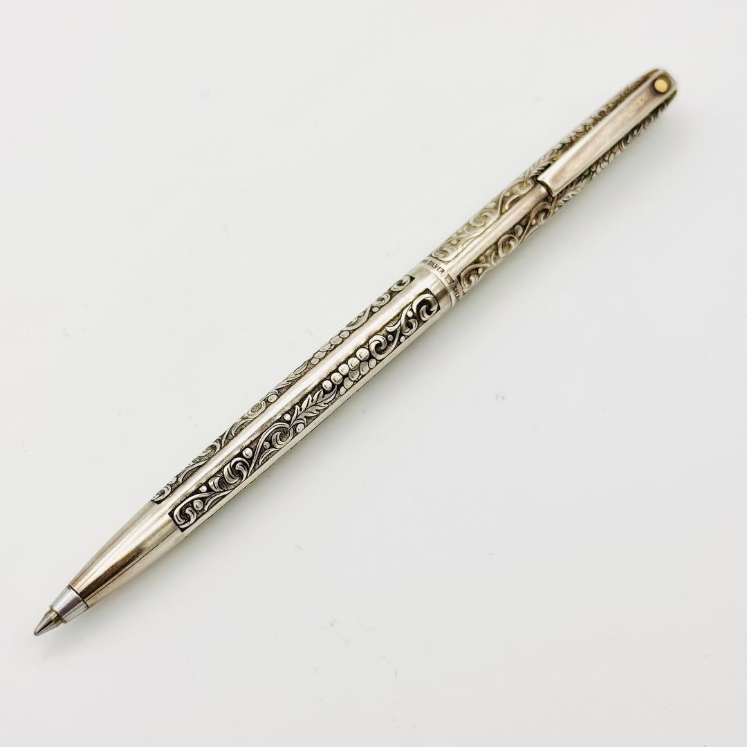 Rare Sheaffer Ballpoint Pen Sterling Silver Solid Silver Engraving Out of Print
